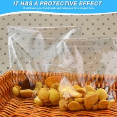 100 Pack 4.75×6.5 Inch Clear Resealable Cello Cellophane Bags 1.2mil Poly