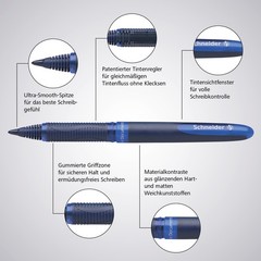 Schneider One Business Rollerball Pen Black Ink 0.6mm Ultra Smooth Writing