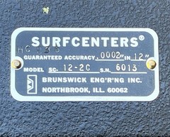 Vintage Brunswick Engineering Surfcenters Model SC 12-2C Bench Centers Machinist