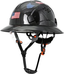 Hardhats size range from 53-63cm/ 20.86-24.80 inch, Bright Black Carbon…