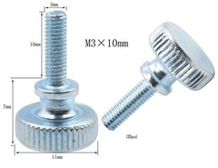 30pcs Knurled Thumb Screws M3 X 10mm Flat Knurled Head Fully Threaded Carbon Ste
