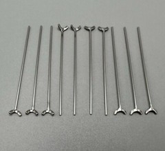 0.8/0.9/1.0mm Dental Ball Retainer J Clasp Oblique Clasps Bars Y-Type Scheu 10pc