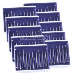 10x Dental Clinic High Speed FG Burs Tungsten Carbide Cutting Steel Drill 100Pcs