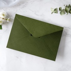 50 PCS/Pack A7 Envelopes, 5.25 x 7.25” Olive Green 5×7 Envelopes for Wedding…