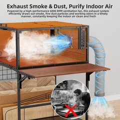 Laser Engraver Enclosure Cabinet with Exhaust Fan 6000RPM & Foldable Panel