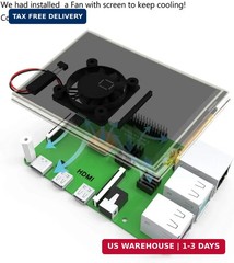 Raspberry Pi 4 3.5″ Touch Screen Kit with Case & Mini Cooling Fan