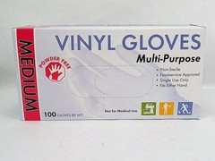 Case of 1000 Food Service Vinyl Gloves M Medium Clear Powder Free Netcare