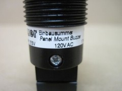 AUER 812510310 Black ESV Panel Mount Buzzer 120Vac IP65 80dB