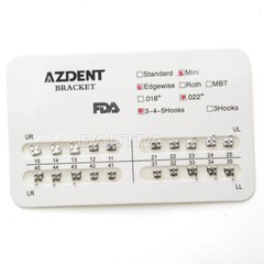 AZDENT Dental Orthodontic Ultrathin Mini/Standard Metal Bracket Braces Hook 345