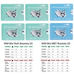 AZDENT Dental Ortho Monoblock Brackets Brace MBT/Roth Hooks Mini 345 20set/50set