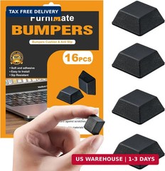 Rubber Feet for Electronics-Adhesive Rubber Feet 16PCS, Black Rubber Bumpers Sel