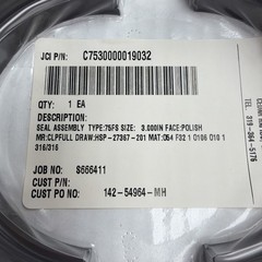 NEW JOHN CRANE SEAL TYPE: 75FS, SIZE 3.00