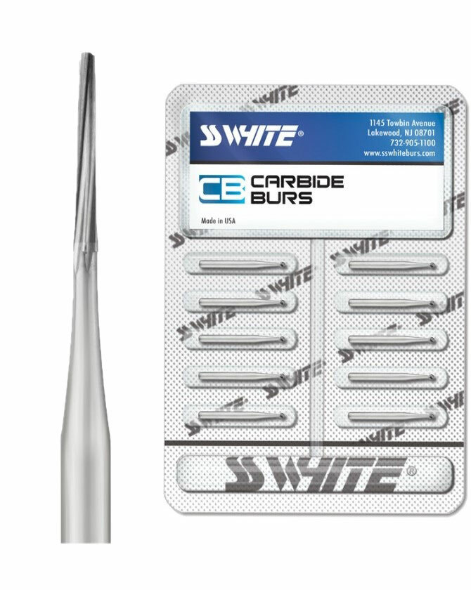 SS White 13168 Friction Grip FG #169L Long Taper Fissure Carbide Burs 100/PK