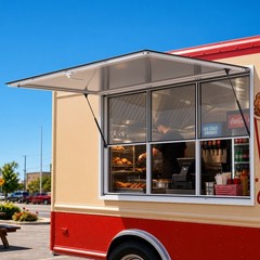 VEVOR 74×40 in Concession Window Aluminum Alloy Service Window for Food Truck