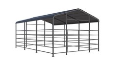 13x20ft Galvanized Livestock Shelter Metal Cattle Shed Steel Barn Horse Goat