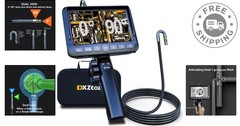 5FT Waterproof Dual Lens Inspection Camera – 1080P Borescope for Auto Repairs