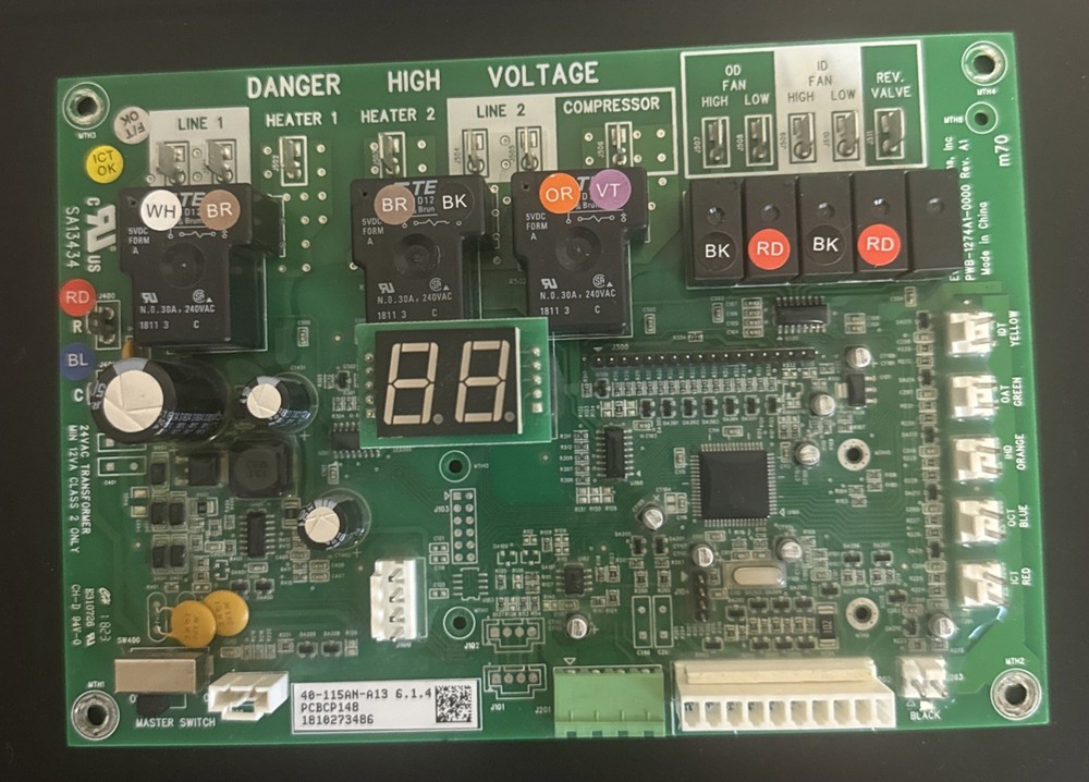 Amana PTAC Control Circuit Board PCBCP148 40-115AN-A13 PWB-1274A1-0000 . Tested