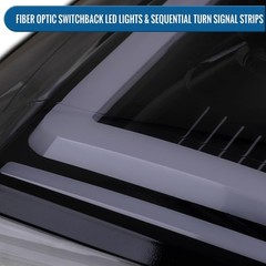LED Switchback Sequential Proj. Headlights 07-14 GMC Yukon XL 1500/2500