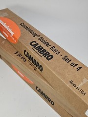 Cambro Angled Divider Bar for CamShelving, 4PK Speckled Gray EDBA-480 (16 Total)