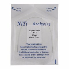 Dental Orthodontic White Color Coated Niti Arch Wire Round Super Elastic Ovoid