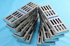 10 GERMAN DENTAL AUTOCLAVE STERILIZATION CASSETTE RACK BOX TRAY FOR 5 INSTRUMENT