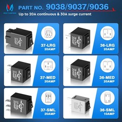 6-Pack 9038 Relay Bypass Switch Kit – Diagnostic Scanner & Test Tool 12V System