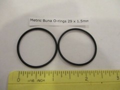29mm ID x 32mm OD x 1.5mm thick O-ring. Buna-70. Quan 2.