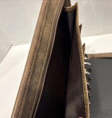 Franklin Covey 7-Ring Brown Zip Around Faux Leather Binder Organizer Planner