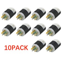 LOT Of HBL5266C For AC Male Edison NEMA 5-15P Plug 15A 125V Connector CL/BK
