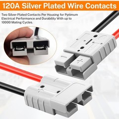 120 Amp Battery Quick Connect/Disconnect Kit – 4 Pieces for Easy Installation