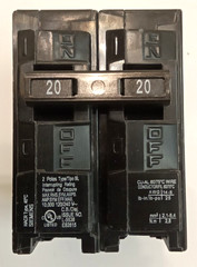 Siemens B220 Circuit Breaker 20A 2Pole 120/240VAC 10KAIC Bolt On Panel Mount