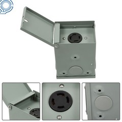 NEMA L14-30R Power Outlet Box 125/250 Volt 30 Amp Generator Power Outlet Box