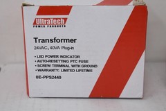 UltraTech Plug-In Transformer 0E-PPS2440 24VAC 40 VA LED Power Indicator