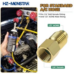 R134a Can Tap Automotive Self Sealing AC Refrigerant Freon Tank Adapter Black