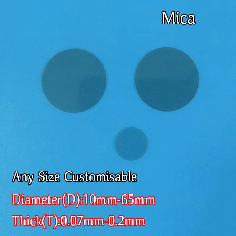 Mica Transparent Round Foil Plate 0.07mm – 0.2mm Clear Thin Disc 10mm – 65mm