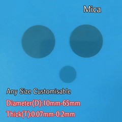 Mica Transparent Round Foil Plate 0.07mm – 0.2mm Clear Thin Disc 10mm – 65mm