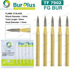 WAVE Dental Carbide Burs Trimming Finishing Burs Gold Plated TF 7004 7406 7902