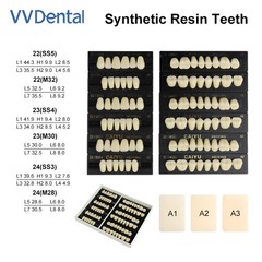 3*28Pcs/Set A1 A2 A3 Shade Dental Full Mouth Synthetic Resin Teeth Denture