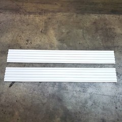 Rigid PVC Plastic 48″ W x 6″ H Linking Slatwall Panel Sheets WHITE – BRAND NEW!