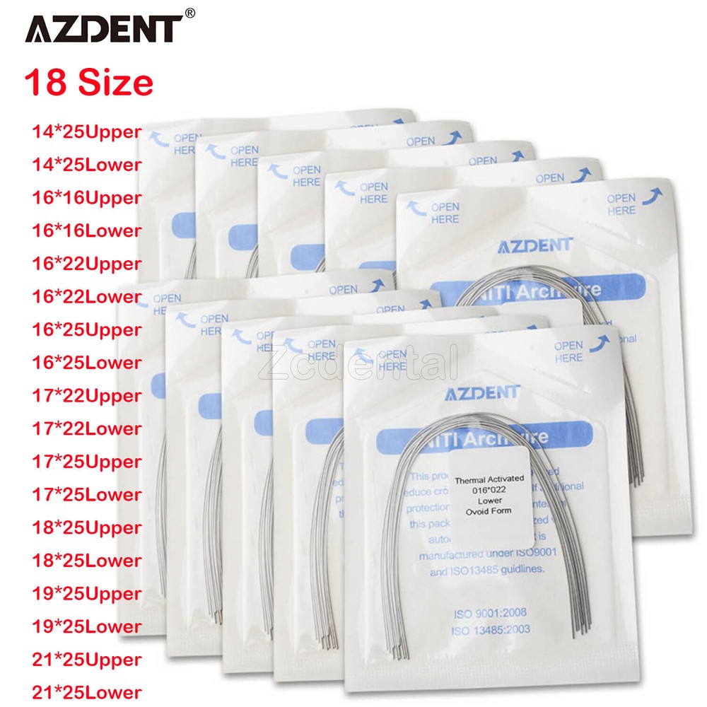 5 X Orthodontic Dental Arch wires Thermal Activated Niti Rectangular All Sizes