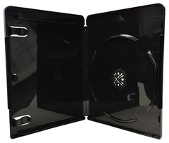 25 PREMIUM GLOSSY Black Blu-Ray Single DVD Cases 12MM & 100 OPP Bags