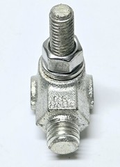 Five NSI HTGE-2/0TN Basket Ground Clamp, 8 SOL to 2/0 STR, Hex, Tin Plated 2-Way