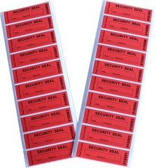 100pcs 1″x3.35″ Red 100% Total Transfer Tamper Evident Security Void Stickers