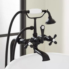 Signature Hardware NB-116MB-U Freestanding Tub Supply Lines with Shutoff Valves