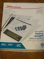 (55) OFFICE DEPOT Heavy Weight Non Glare Sheet Protectors