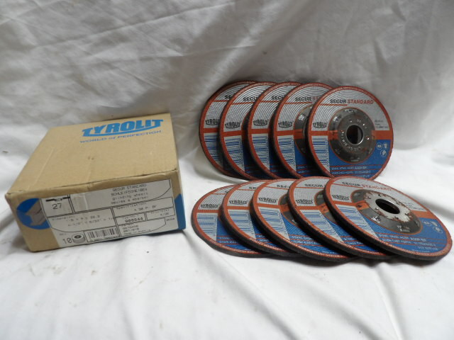 Tyrolit Steel Grinding Wheels 4-1/2″ x 5/32″ x 7/8″ A30 P-BF (Box of 10) Austria