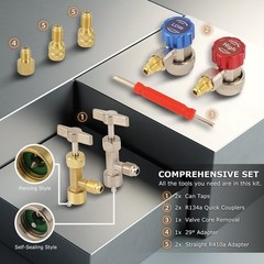 4 Way A/C Manifold Gauge Set – R134A R410A R404A R22^