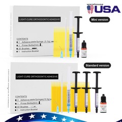 Dental Ortho Bonding Light Cure Resin Composite Kit/ LED 1S Curing Light Lamp