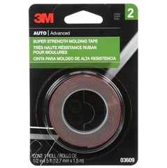 3M Automotive Super Strength Molding Tape, Double-Sided Adhesive, 1/2″ x 5 ft, 1
