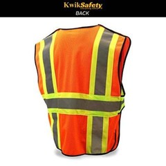 KwikSafety FIRST RESPONDER Class 2 Hi Vis Reflective ANSI Breakaway Safety Vest